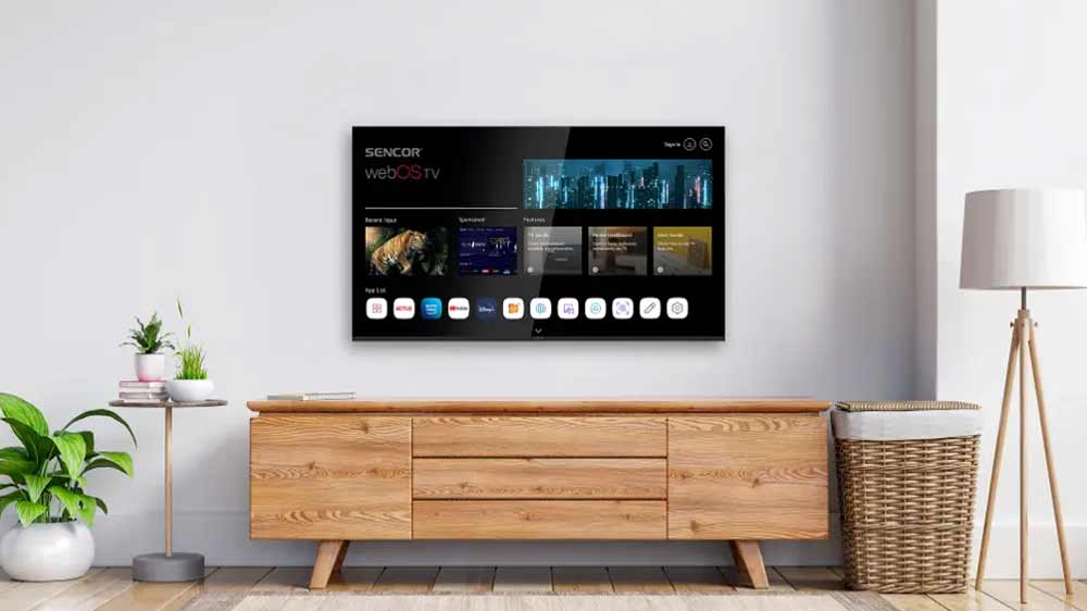 WebOS Smart TV Sencor SLE 43US803B na stěně_03
