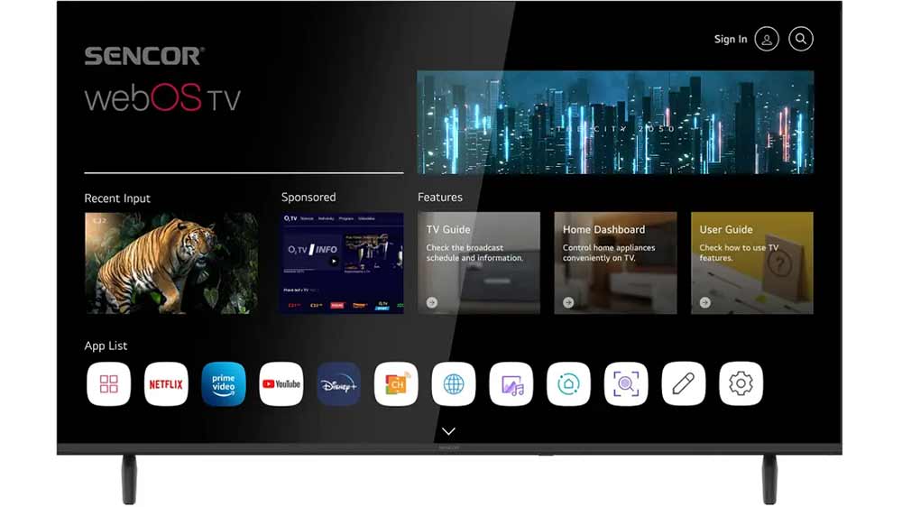 WebOS Smart TV Sencor SLE 50US803B_01