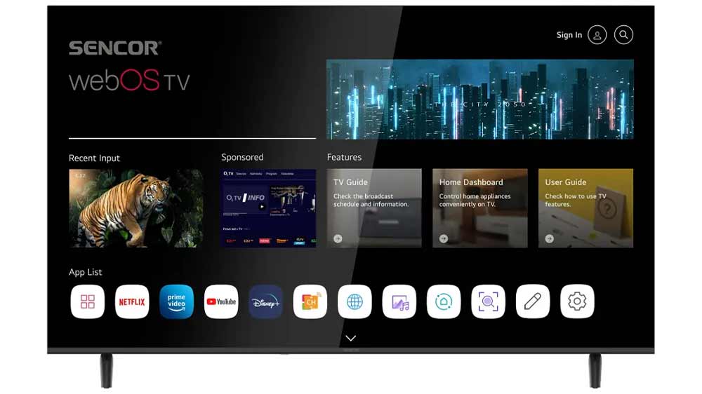 UHD televize Sencor SLE 65US803B_01