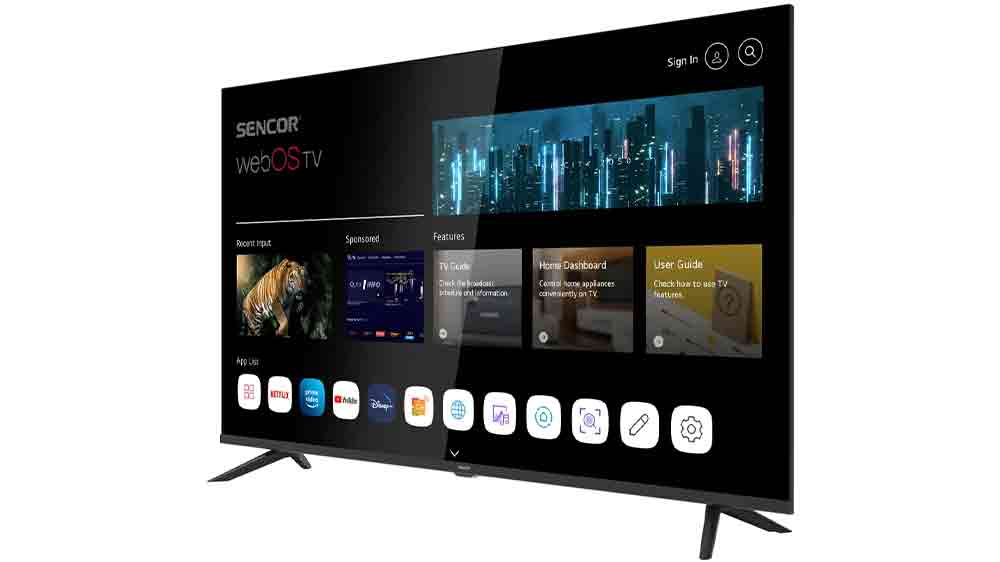 LED televize Sencor SLE 40FS810B, boční pohled_04