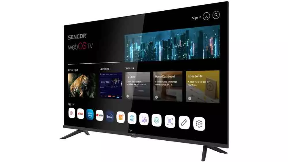 LED televize Sencor SLE 40FS810B, boční pohled_04