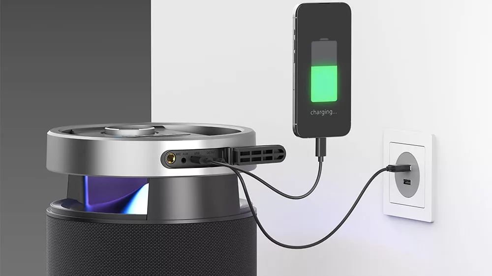 Dobjen telefonu z voděodolnho Bluetooth reproduktoru Sencor Resonex Lounge_04