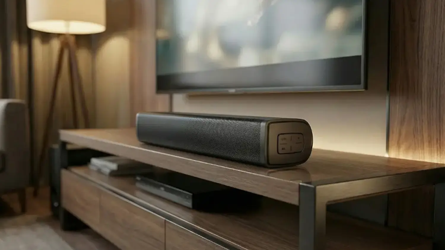 Soundbar Sencor SSB 3340B pod telev&iacute;zorom