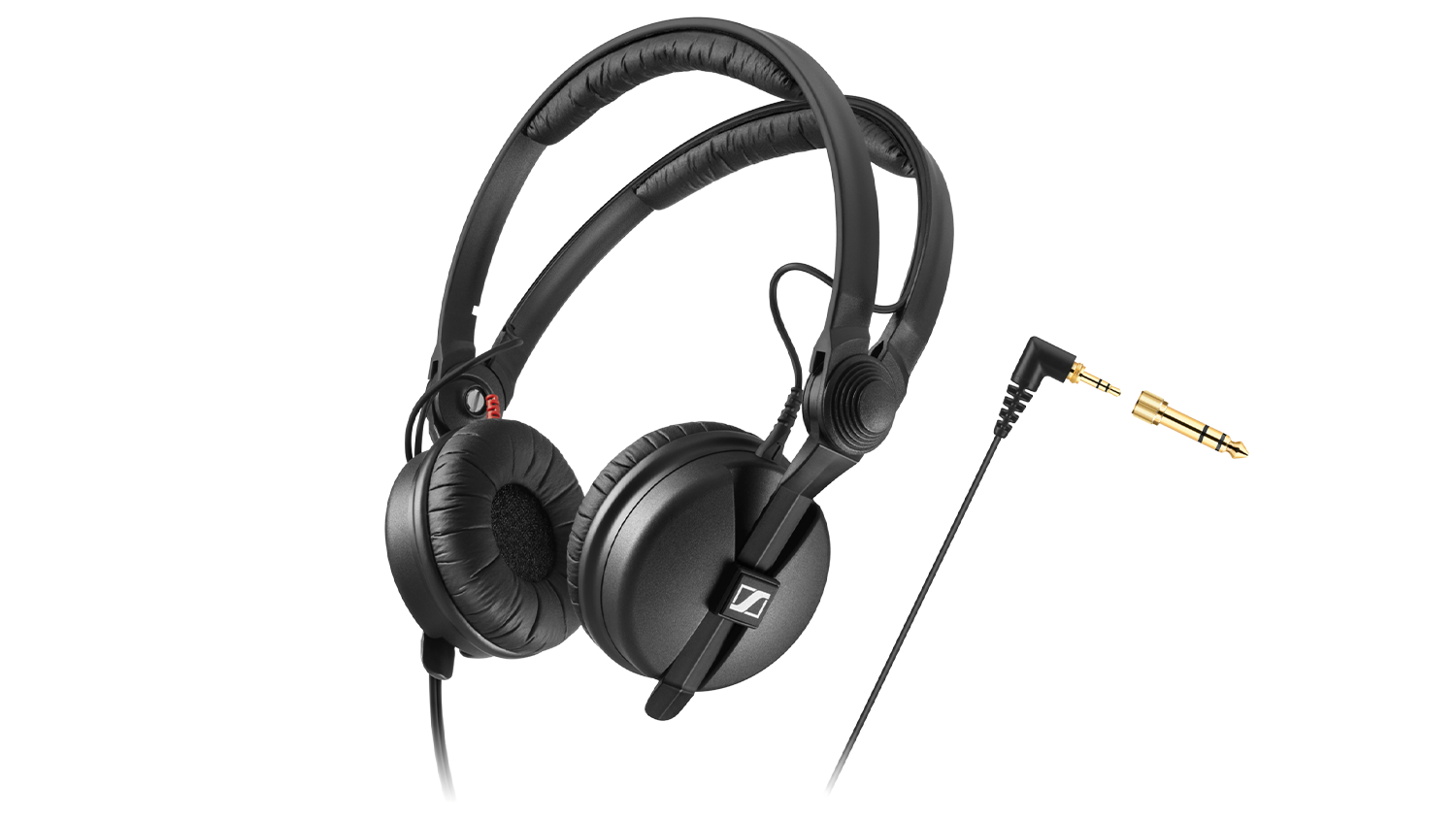 DJ slúchadlá Sennheiser HD25 s adaptérom stereo jack 6,3 mm