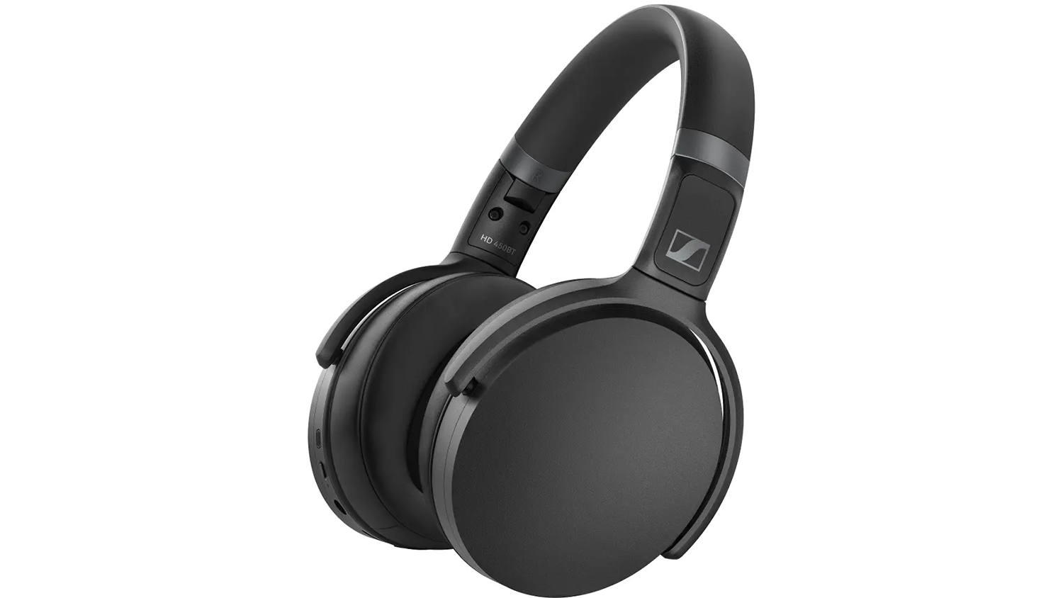 Sl&uacute;chadl&aacute; s mikrof&oacute;nom Sennheiser HD 450BT black pohľad zo strany