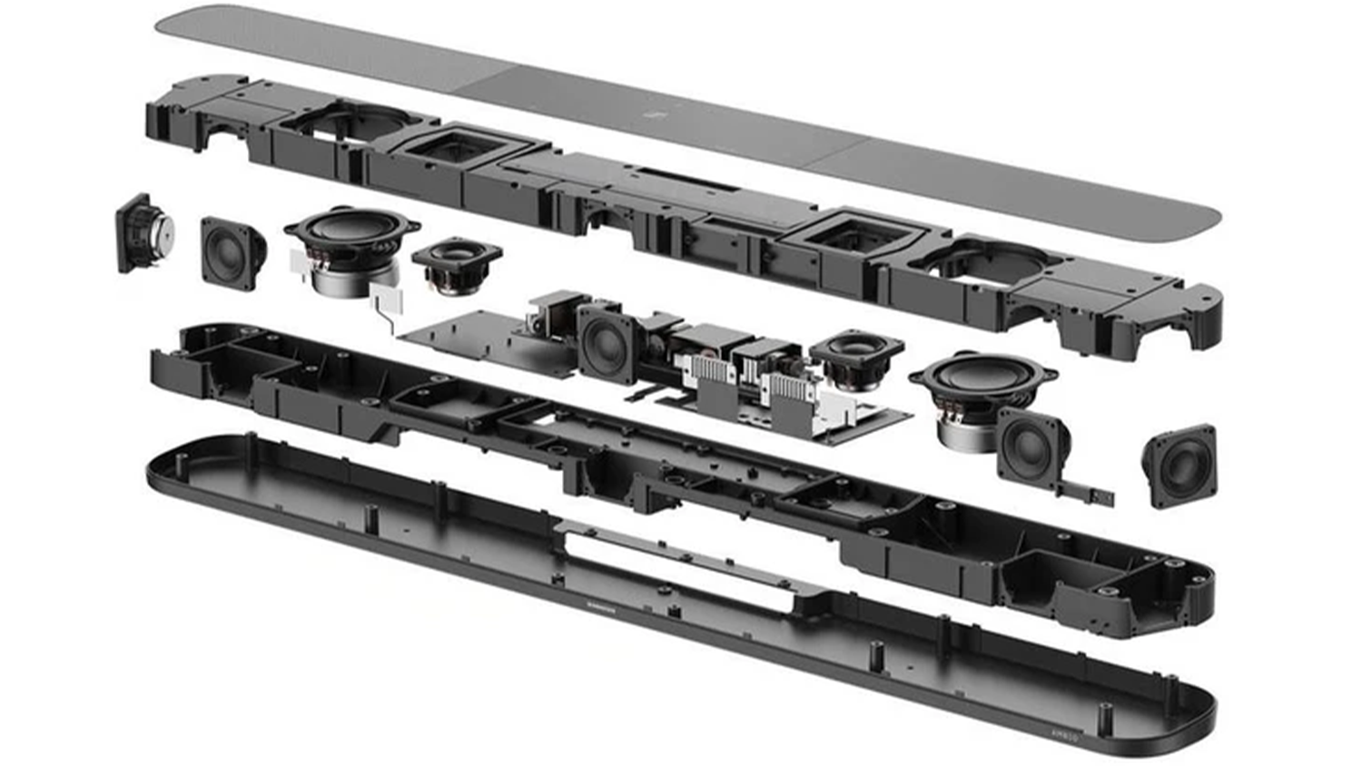 Rozložený soundbar Sennheiser AMBEO Plus
