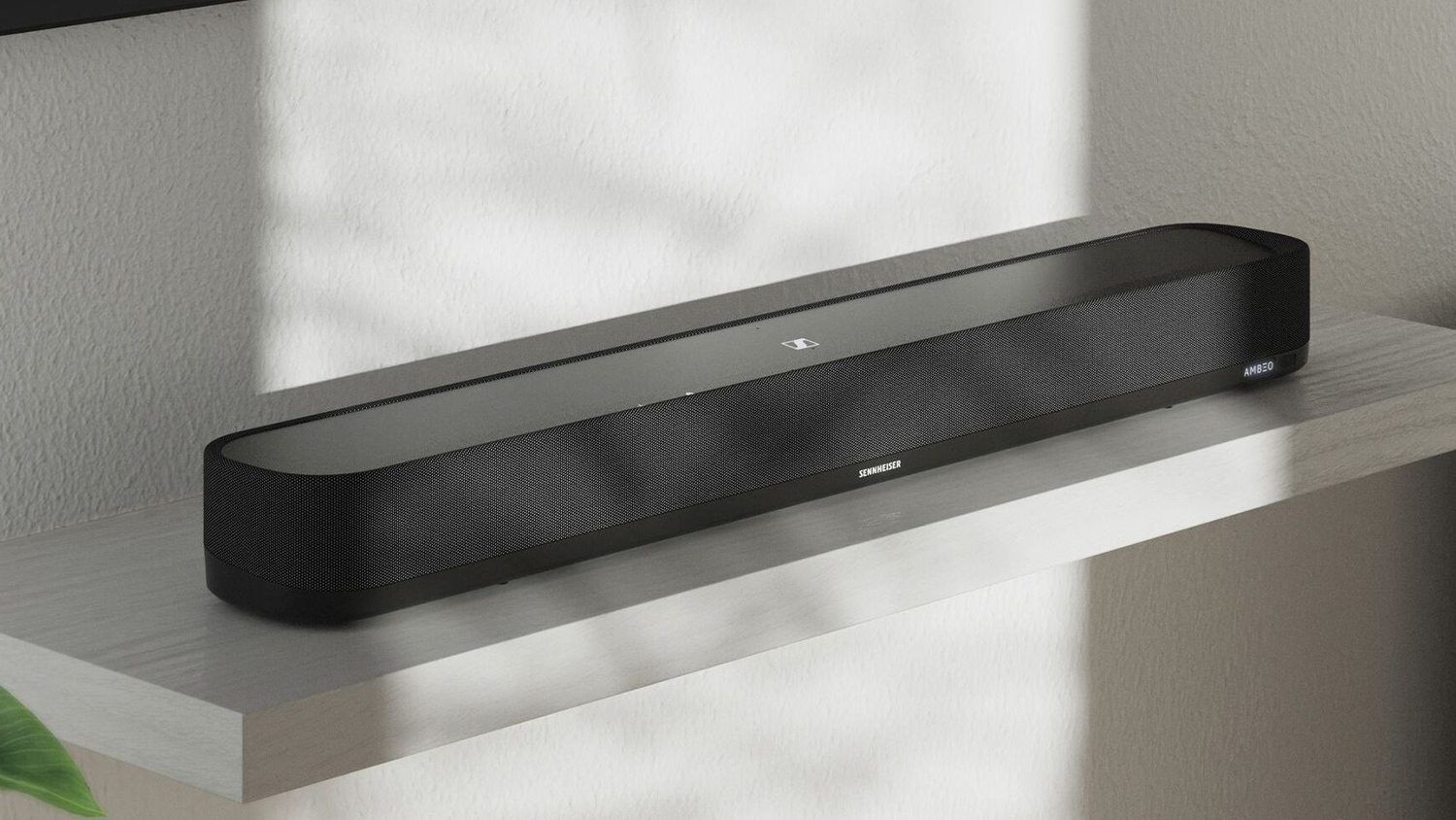 Soundbar Sennheiser AMBEO Mini na poličce