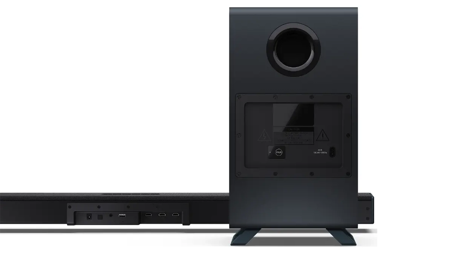 Soundbar Sharp HT-SBW53121BK čierny pohľad zozadu