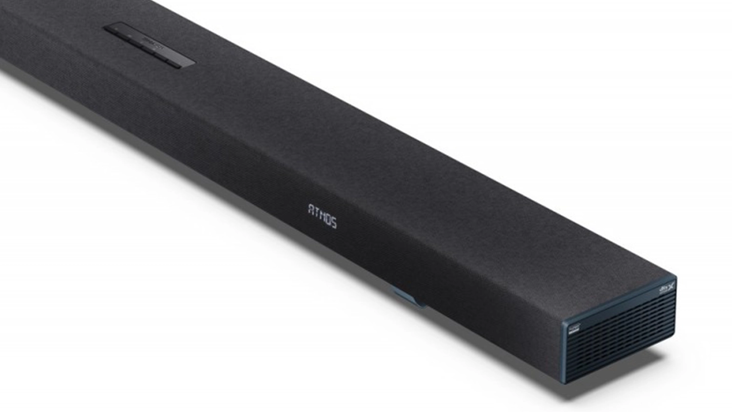 Soundbar Sharp HT-SBW55121BK čierny pohľad na stranu a displej