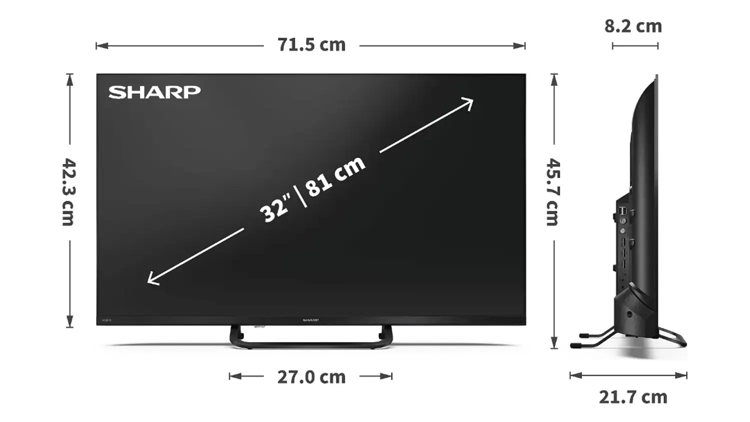 Televize Sharp – rozměry_04