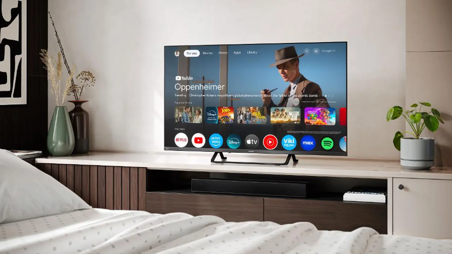 QLED televize Sharp v pokoji