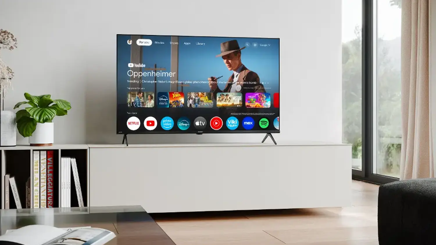 QLED televize Sharp 43HP5265E v pokoji