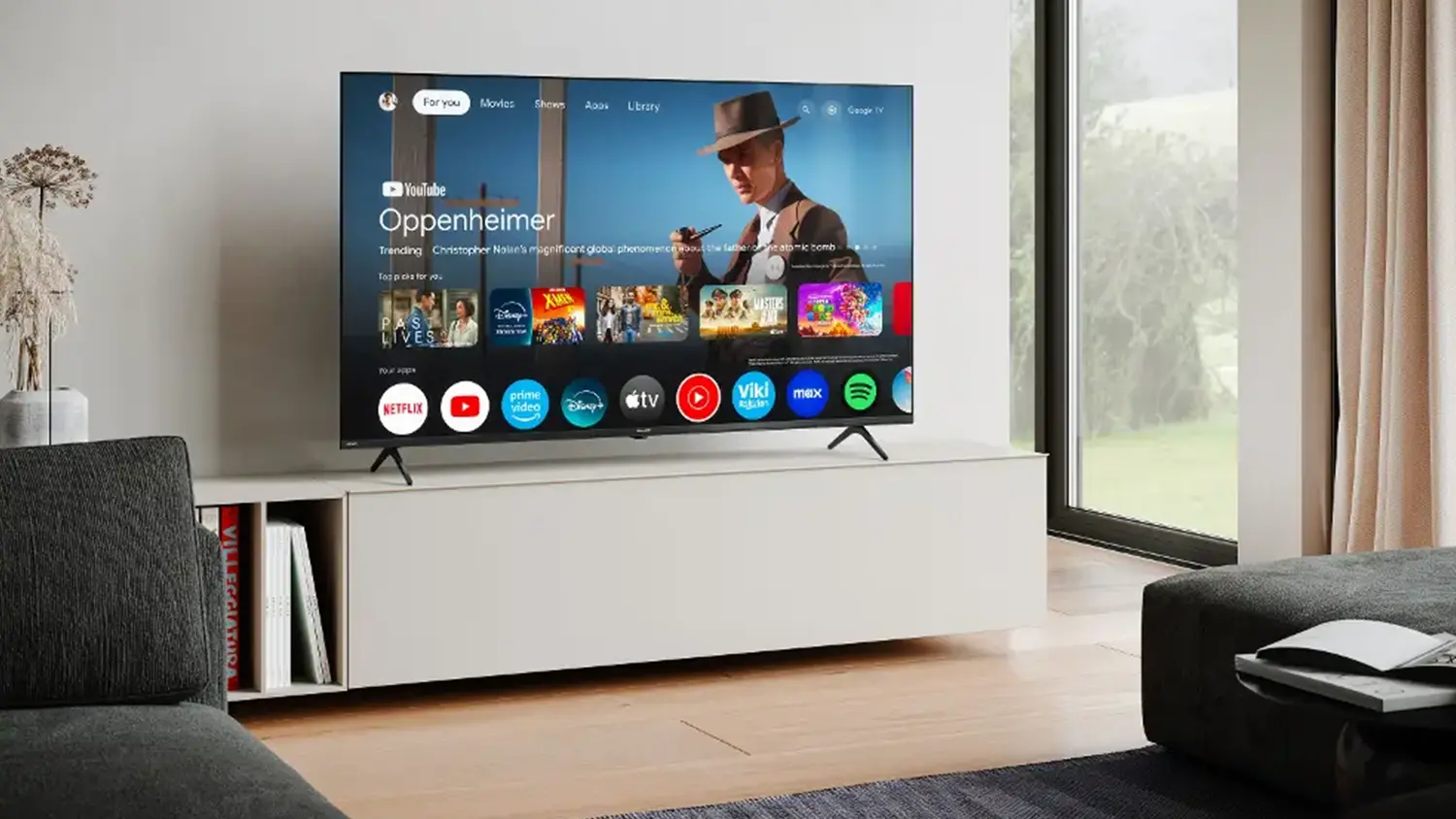 QLED televize Sharp 50HP5265E v pokoji