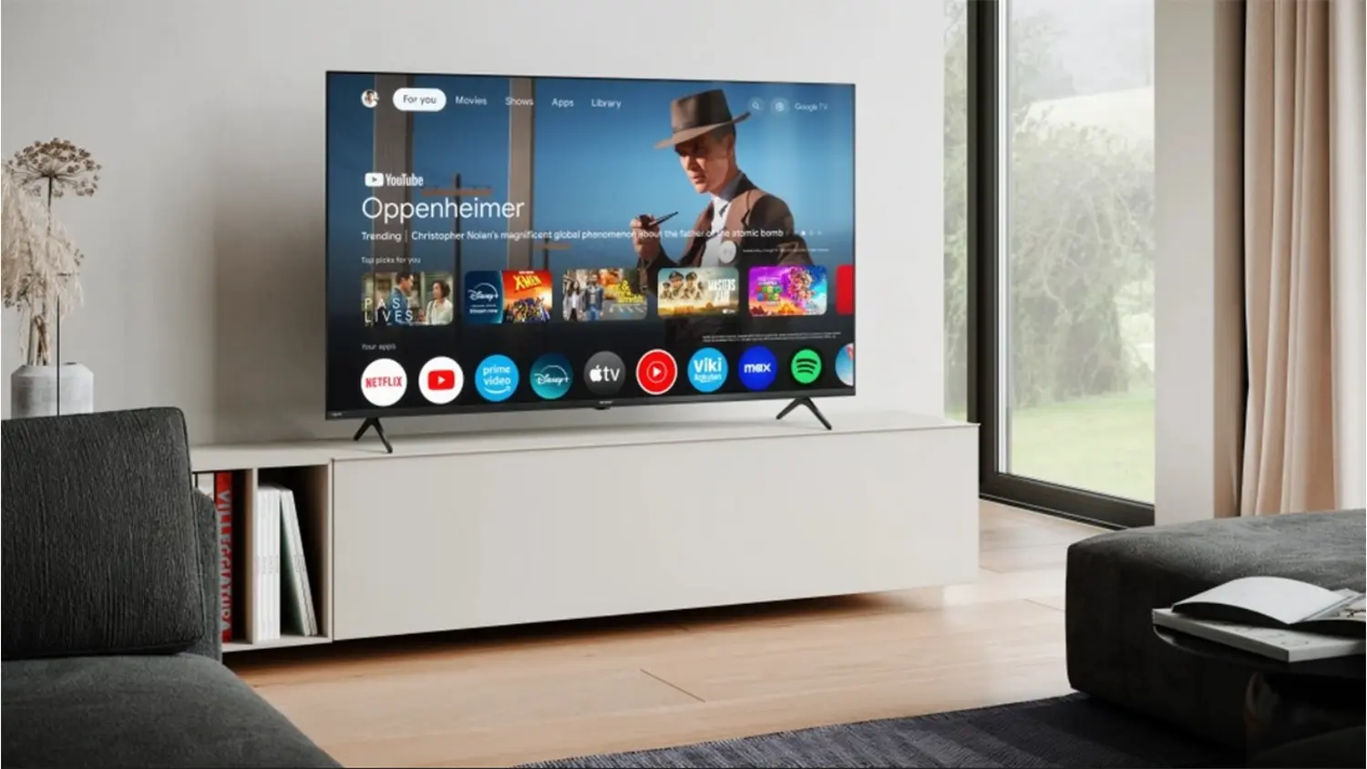 QLED televize Sharp 85HP5265E s nab&iacute;dkou streamovac&iacute;ch platforem