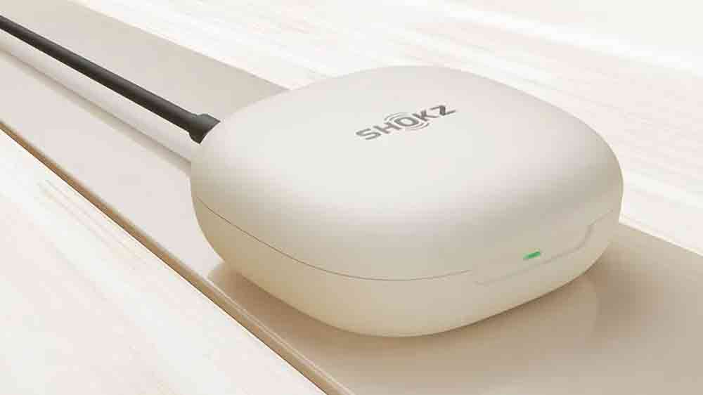 Nabíjanie slúchadiel Shokz OpenFit 2, béžových_05