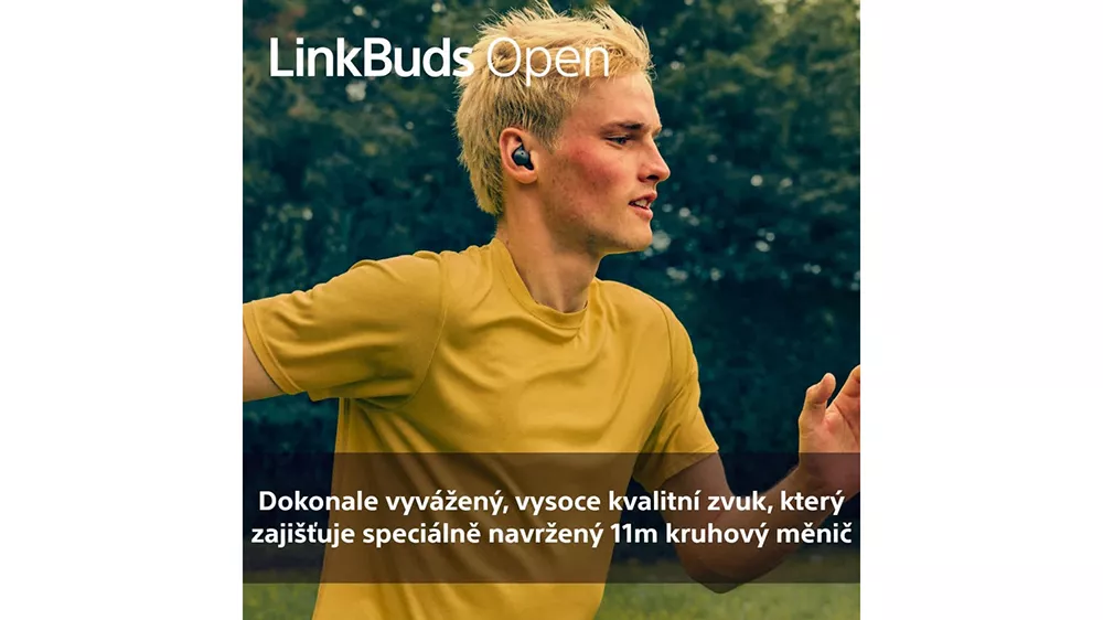 Bezdrátová sluchátka do uší Sony LinkBuds Open WFL910B.CE7 uživatel při sportu_03