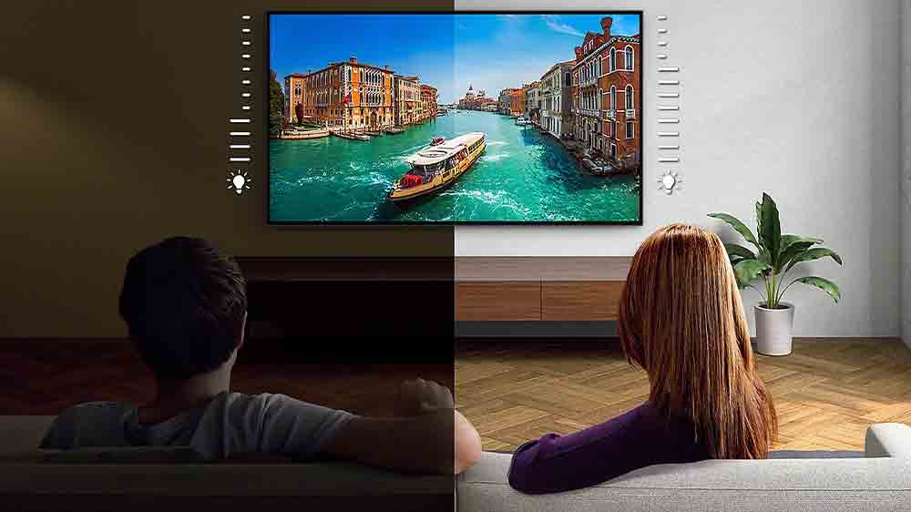 Funkce optimalizovaného jasu na obrazovce televize Sony BRAVIA