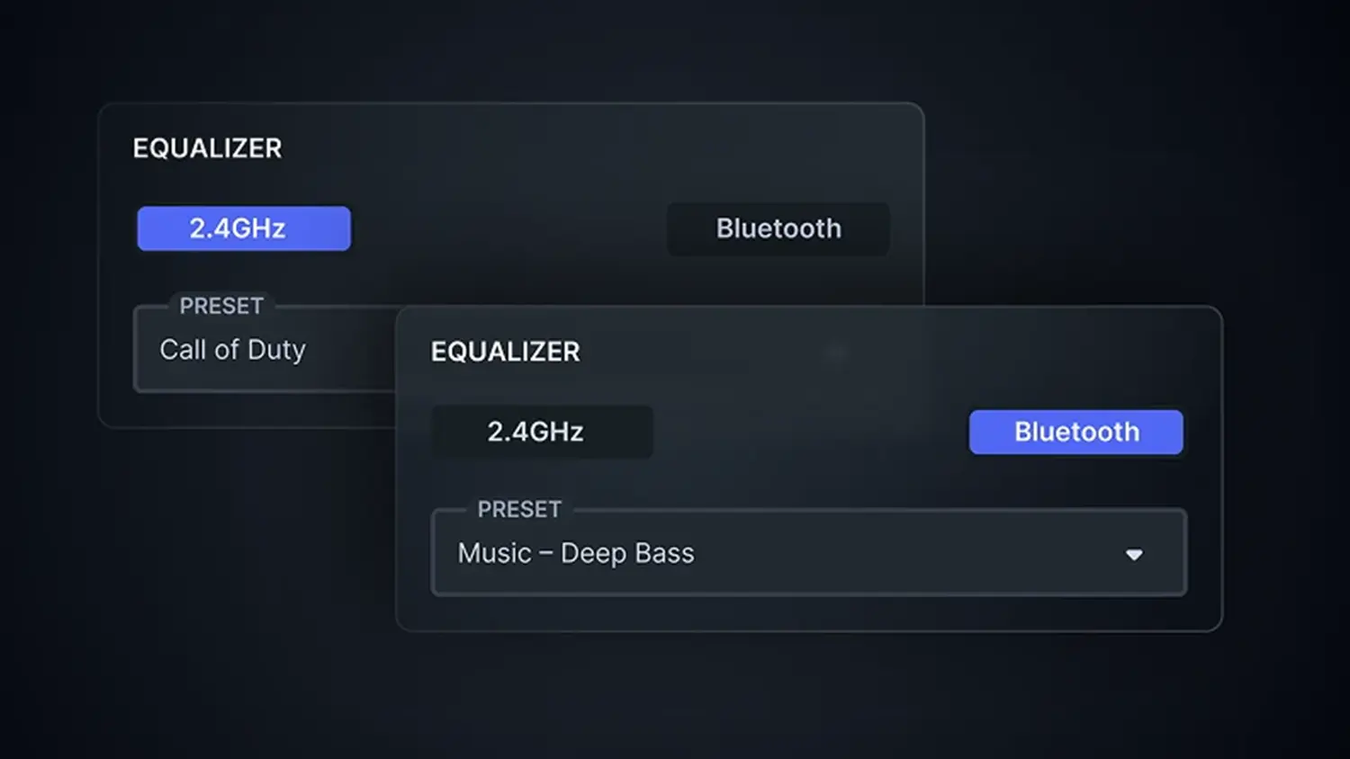 Pripojenie 2,4 GHz a Bluetooth