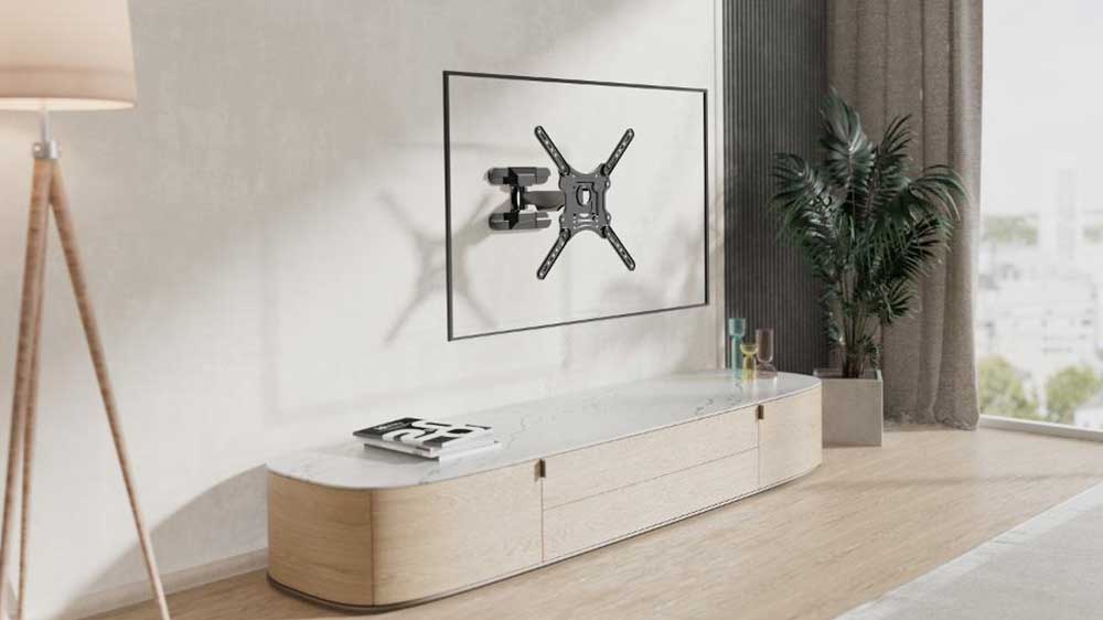 Výsuvný držák na televizi Stell SHO 7600 SLIM v obývacím pokoji_02