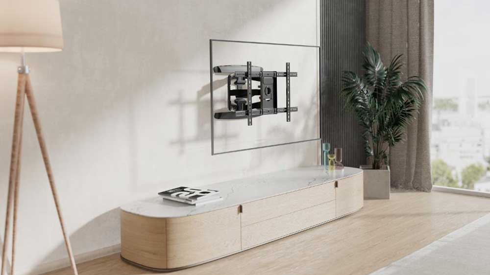 Výsuvný držák na televizi Stell SHO 7620 SLIM v obývacím pokoji_02