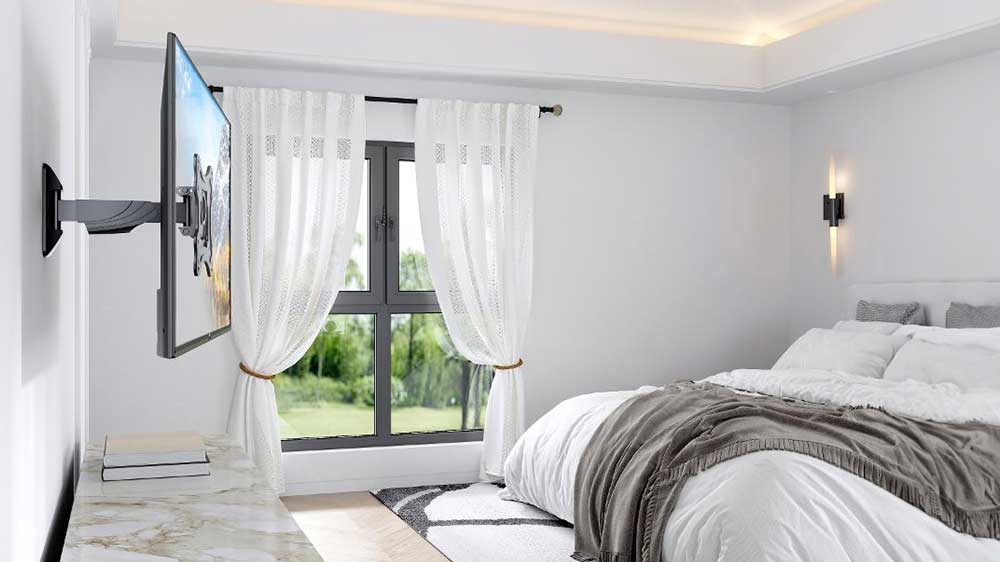 Výsuvný držák na TV Stell SHO 7510 v ložnici_02