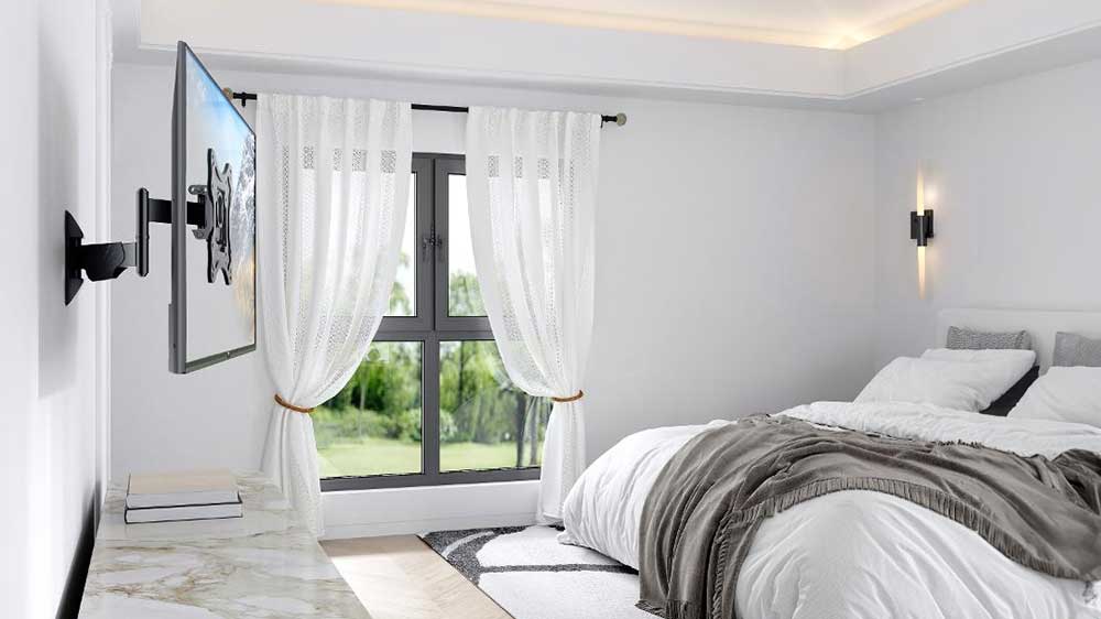 Výsuvný držák na TV Stell SHO 7520 v ložnici_02