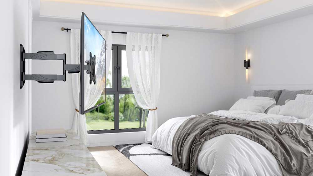 Výsuvný držák na TV Stell SHO 7530 v ložnici_02