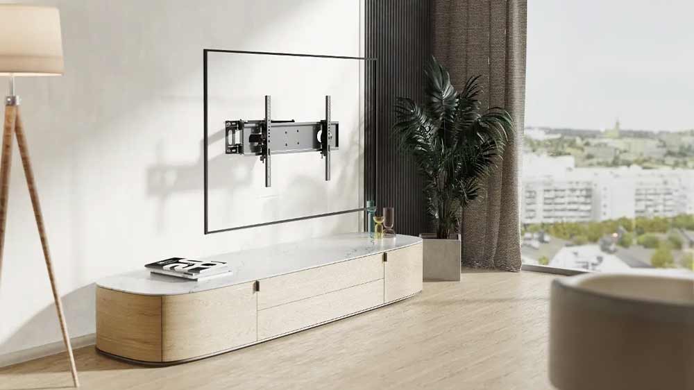 Výsuvný držák na televizi Stell SHO 4620 v obýváku_02