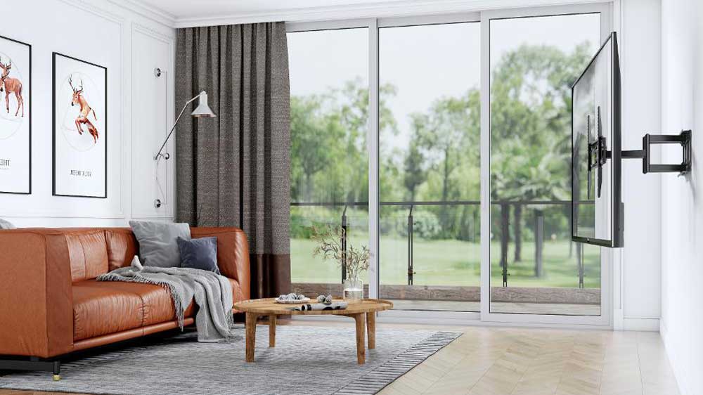 Televizor v obýváku umístěný na držáku TV SHO 5610_02