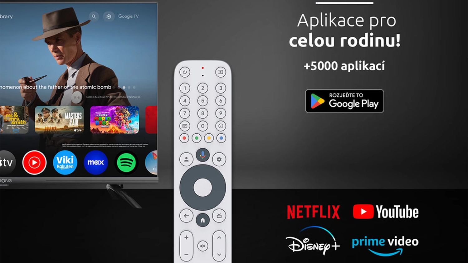 Ovládač a ukážka aplikácií, ktoré MM centrum streamuje