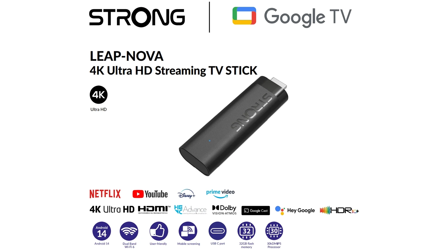 V&scaron;etky funkcie multimedi&aacute;lneho centra Strong LEAP-NOVA 4K Ultra HD