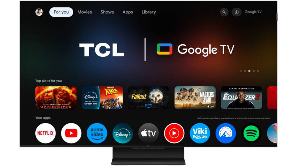 Ponuka streamovacích služieb QD-Mini LED televízor TCL 50C7K_05