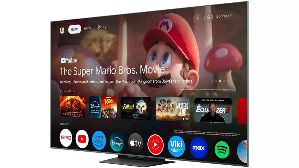 Telev&iacute;zor TCL 85C9K s ponukou obľ&uacute;ben&yacute;ch aplik&aacute;ci&iacute;