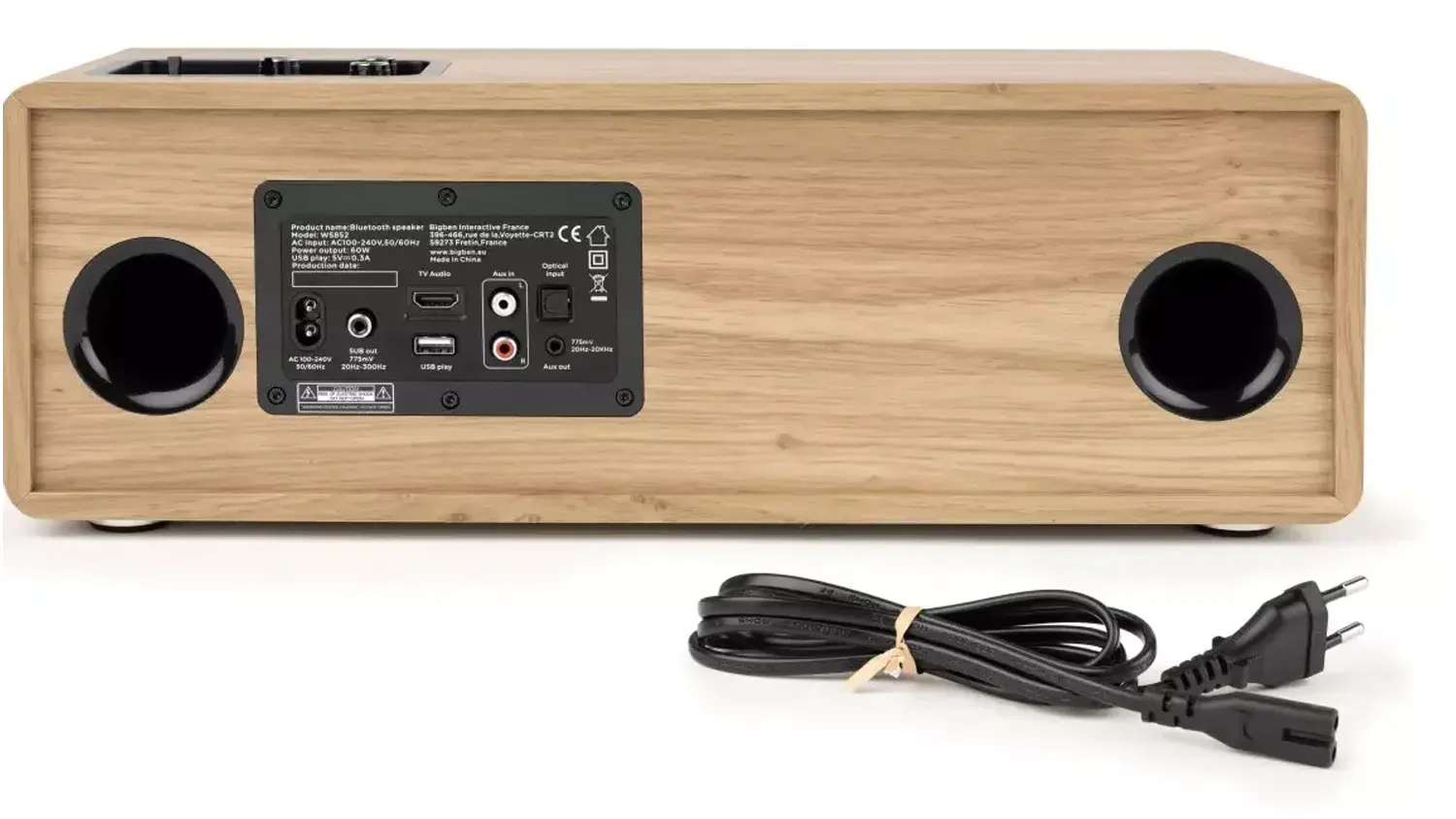 Bluetooth reproduktor Thomson WS852 zezadu se vstupy