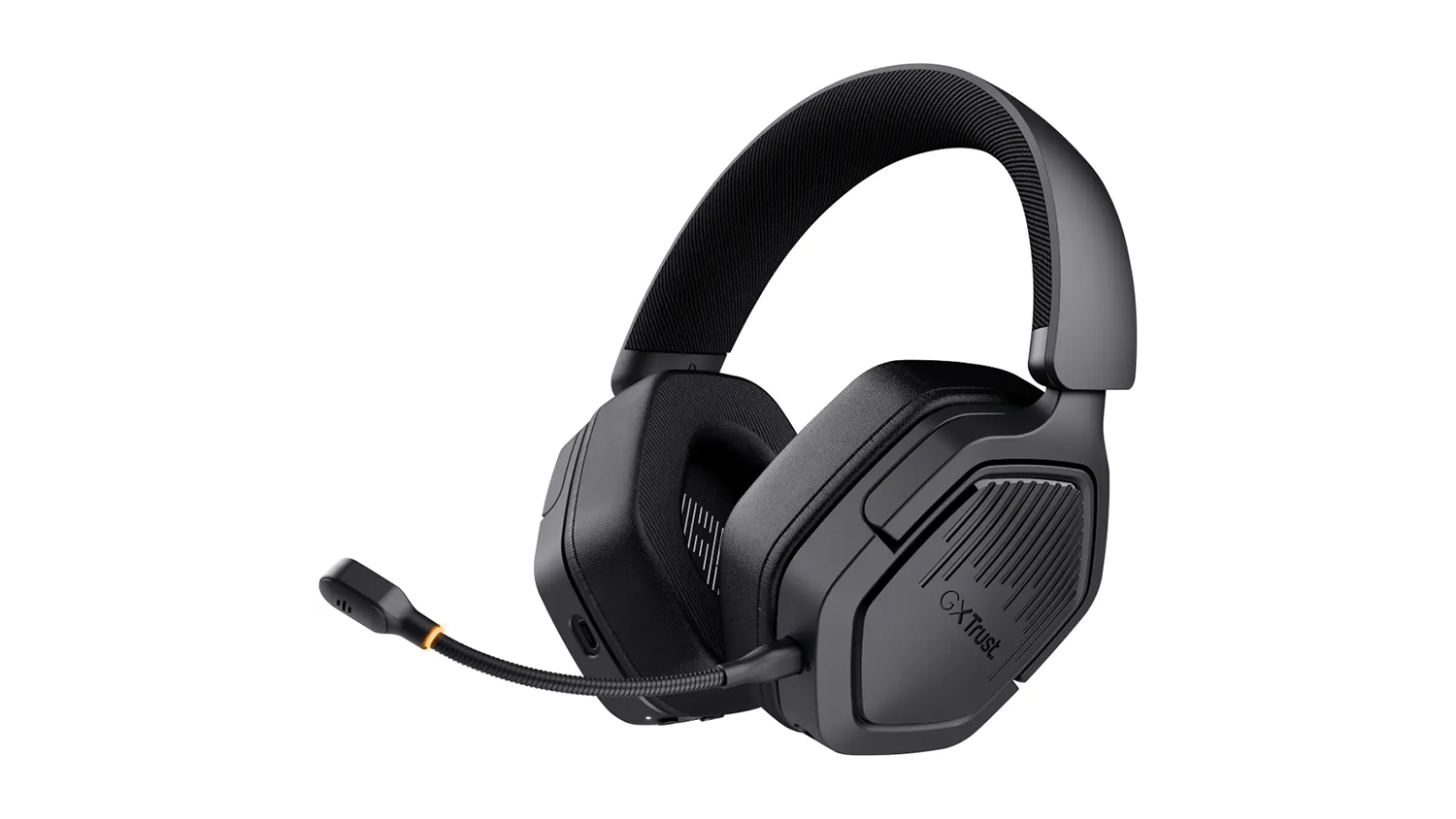 Hern&eacute; sl&uacute;chadl&aacute; Trust GXT 493 Carus Black bočn&yacute; pohľad