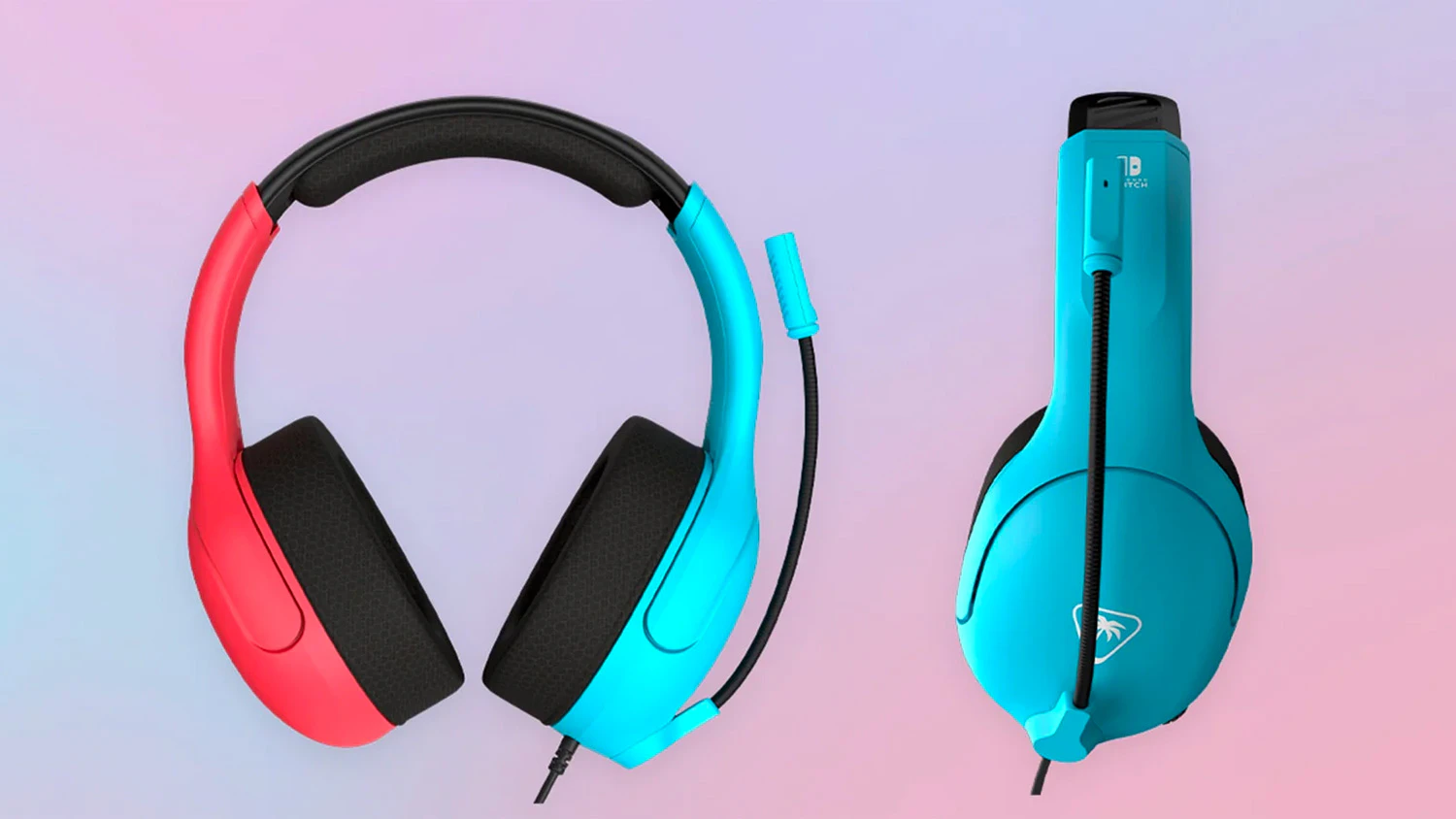 Dva pohľady na hern&eacute; sl&uacute;chadl&aacute; Turtle Beach Airlite Fit
