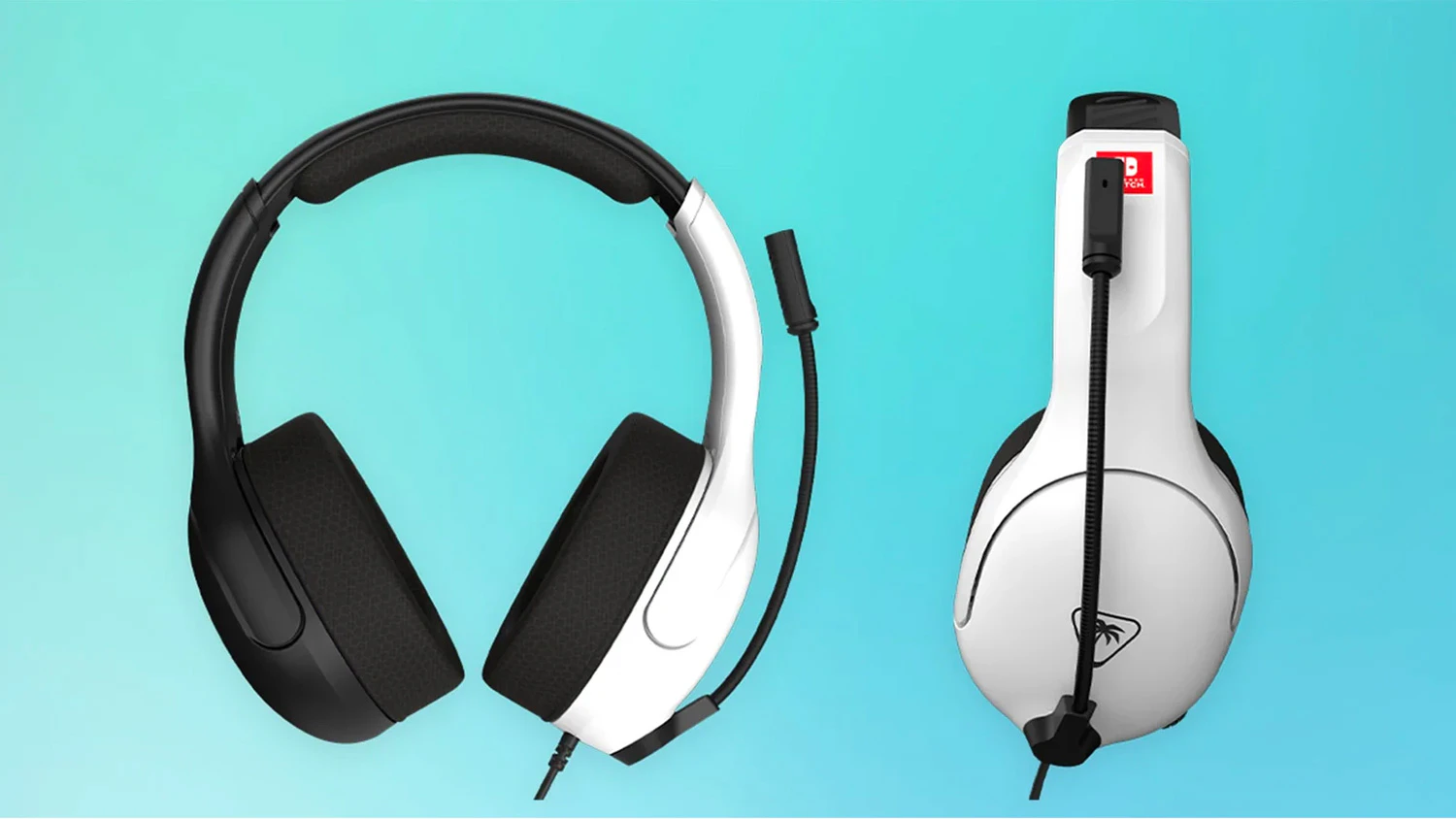 Dva pohľady na hern&eacute; sl&uacute;chadl&aacute; Turtle Beach Airlite Fit