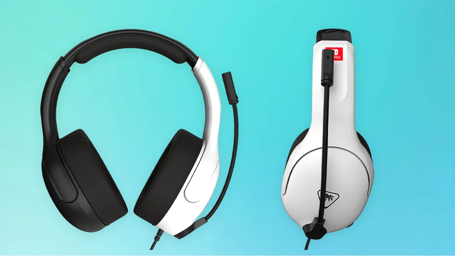 Dva pohľady na herné slúchadlá Turtle Beach Airlite Fit