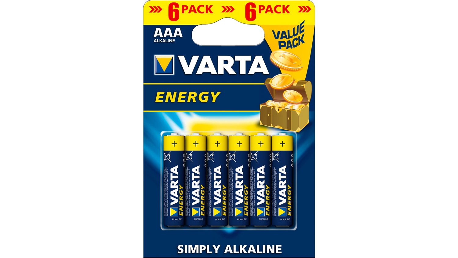 Baterie AAA Varta Energy LR03 1,5 V balení 6 kusů