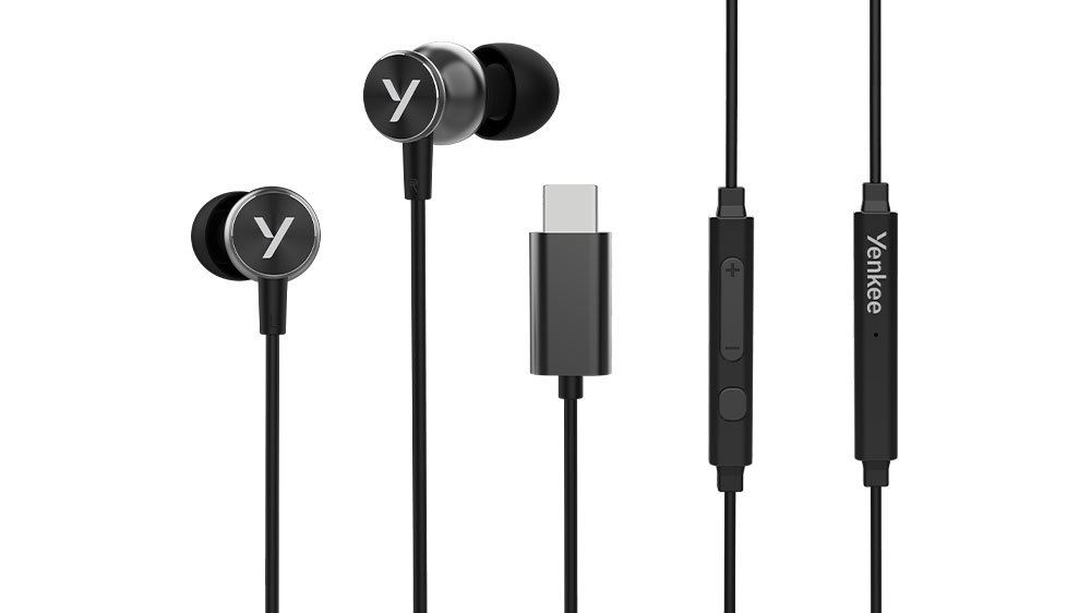 USB-C sluchátka s mikrofonem YENKEE YHP 505BK