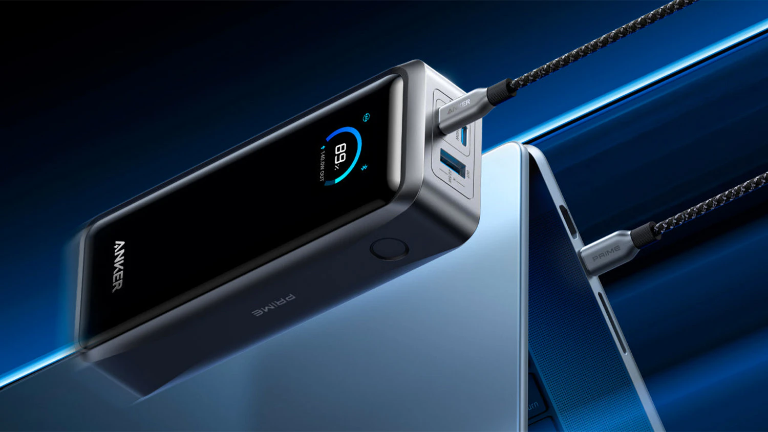 Dobíjení notebooku powerbankou Anker Prime 26
