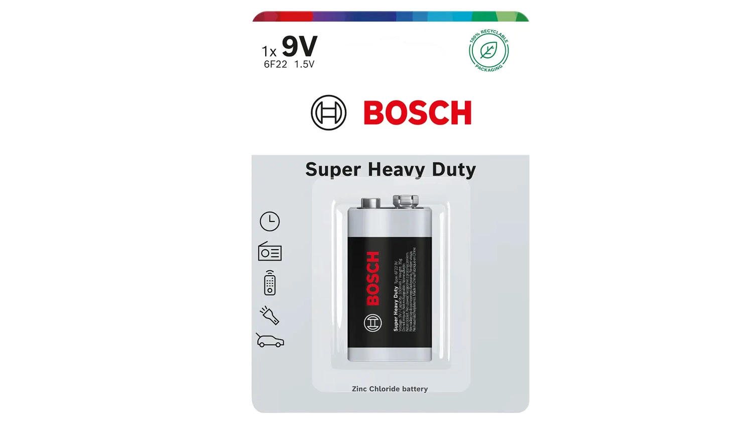Baterie 6F22SHD1B/00 Super Heavy Duty