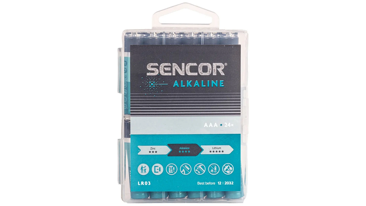 Alkalick baterie Sencor SBA LR03 24 BOX AAA