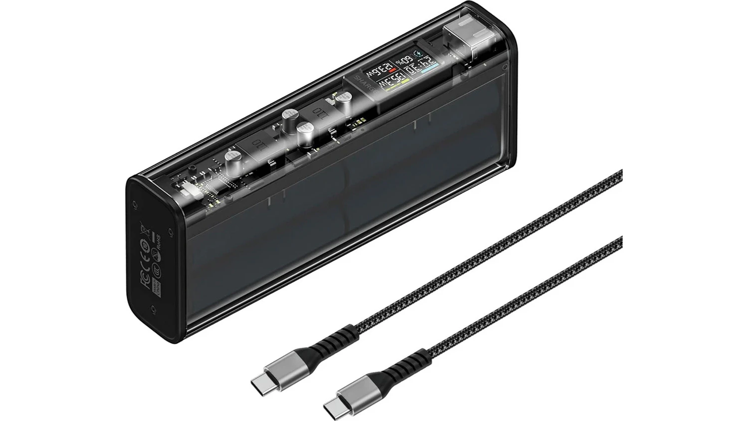 Powerbanka Sharge Shargeek 140W čern&aacute; s nab&iacute;jec&iacute;m kabelem