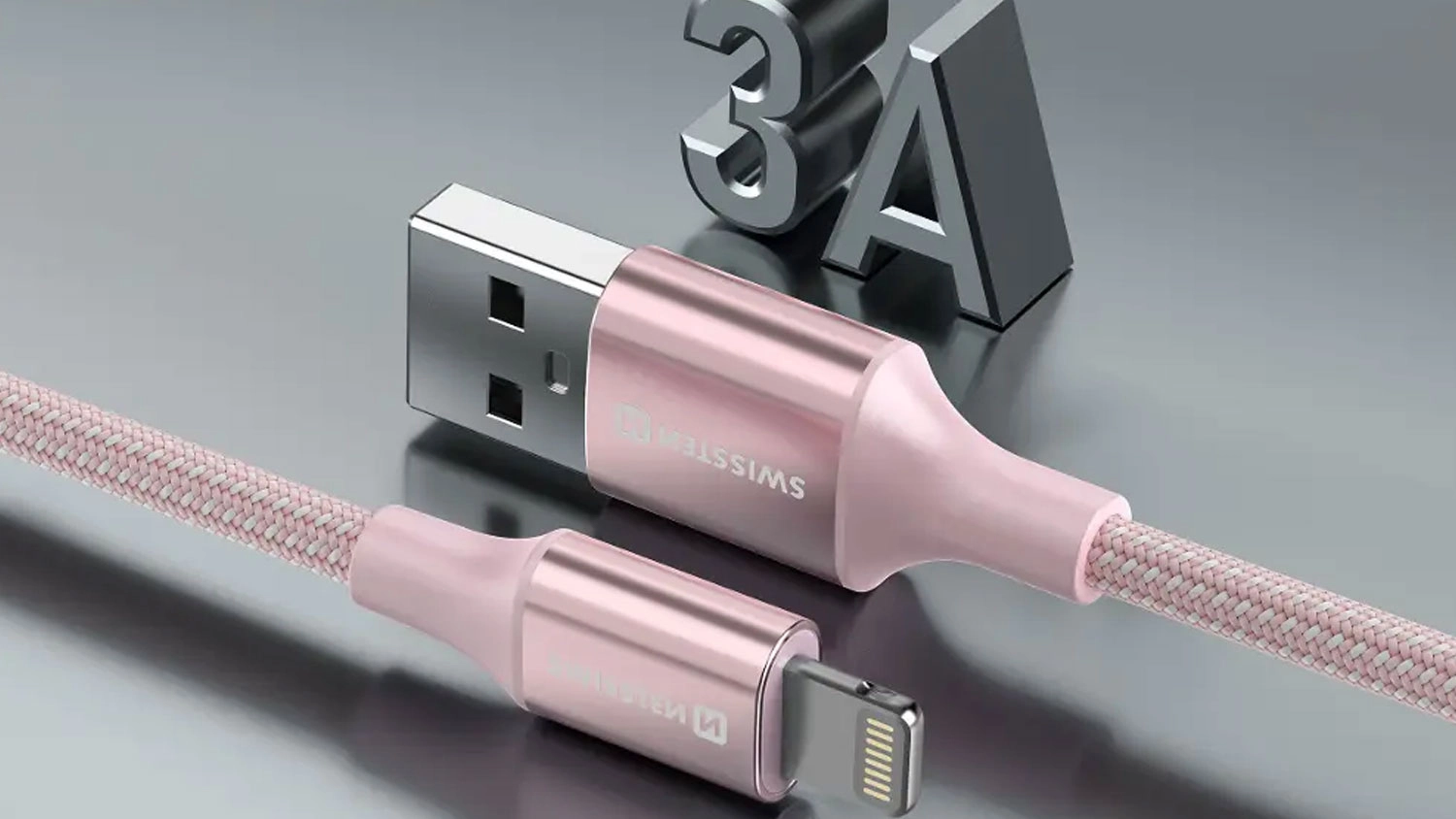 Proud 3 A v kabelu Swissten 71523311 USB A/Lightning.