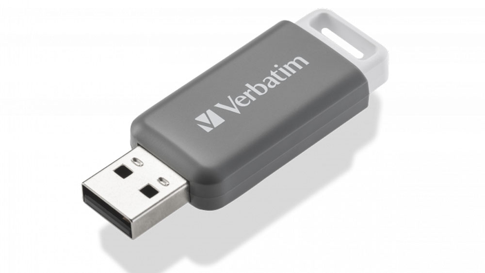 USB flash 2.0 Verbatim DataBar 128GB Grey_01