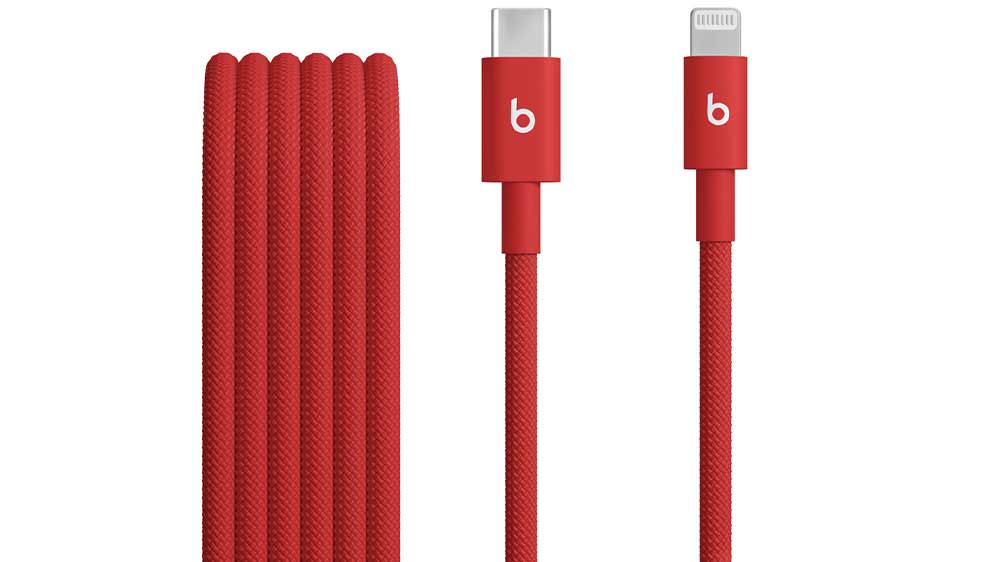 Opletený kabel Beats USB-C/ Lightning 1,5m, červený_01