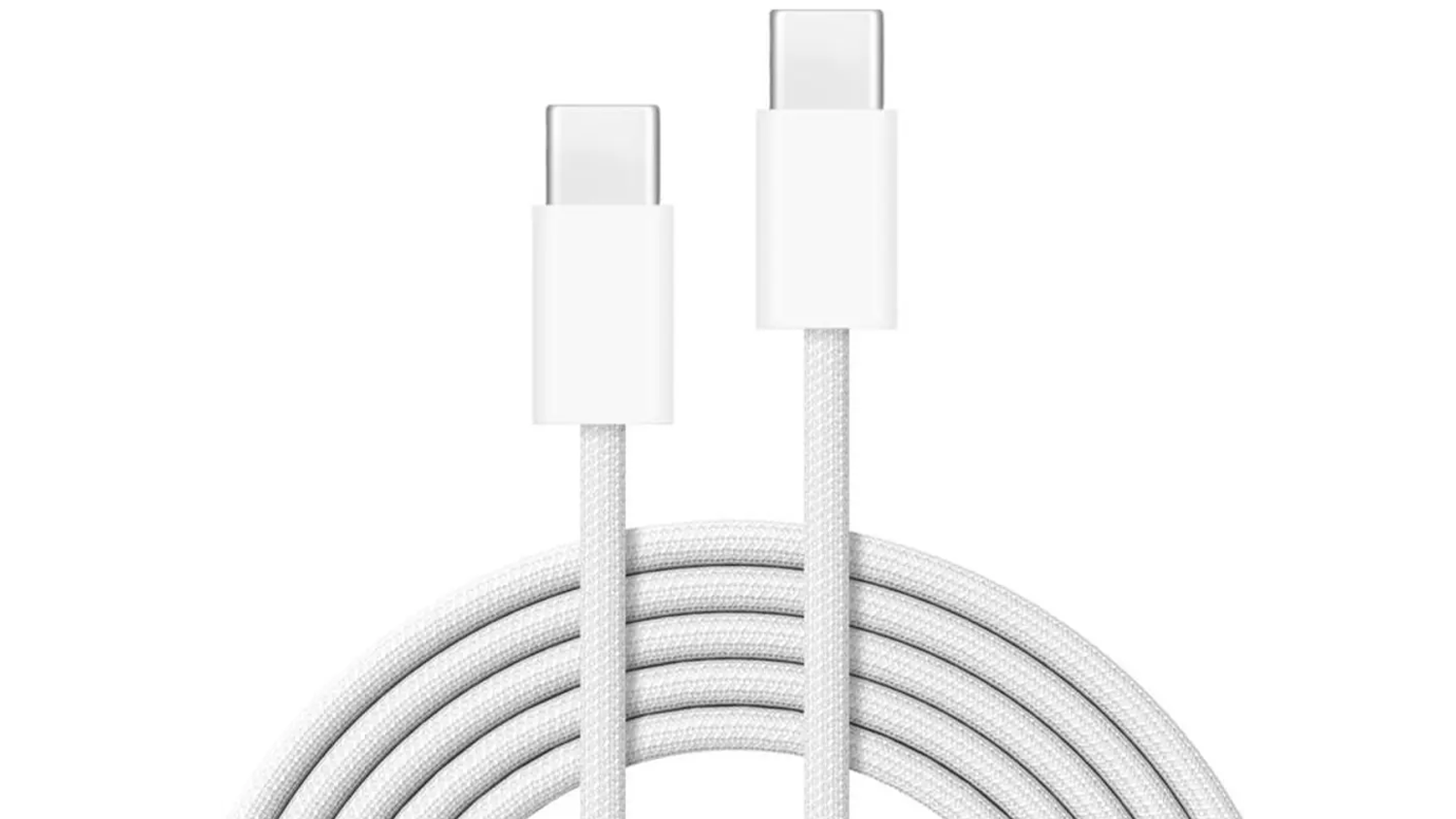 USB kabel Cubenest USB-C/USB-C, 60 W 1 m, b&iacute;l&aacute;, 1 ks