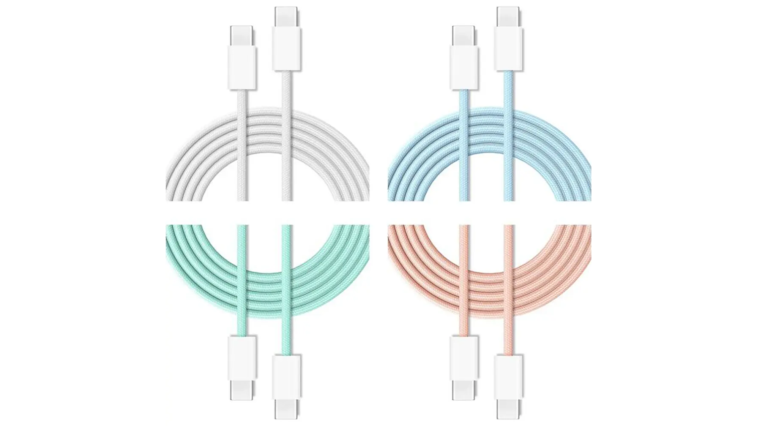 USB kabel Cubenest USB-C/USB-C, 60 W 1 m, mix, 4 ks