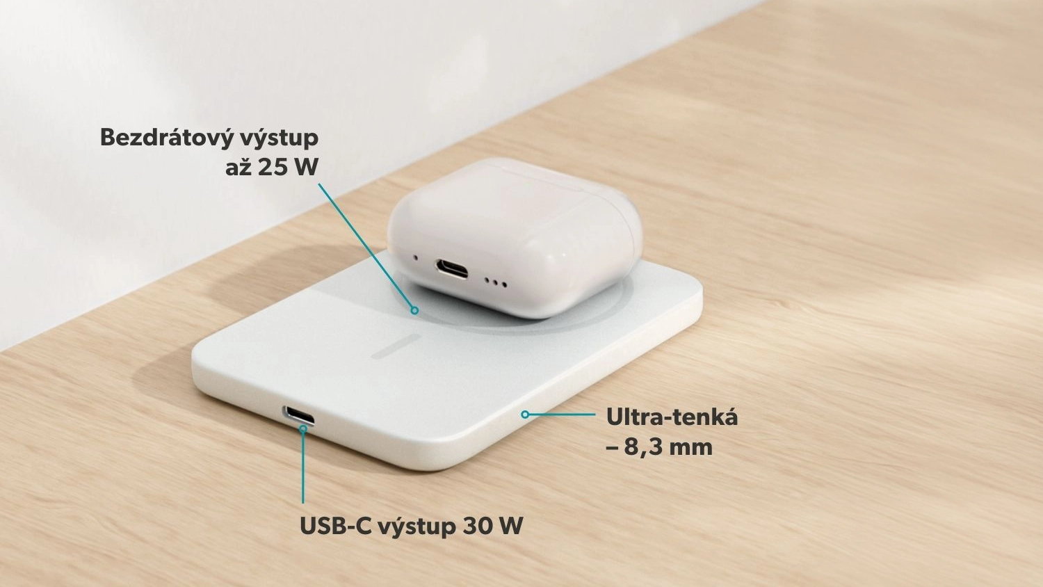 Účinný přenos energie powerbanky Epico EM55 10 000mAh